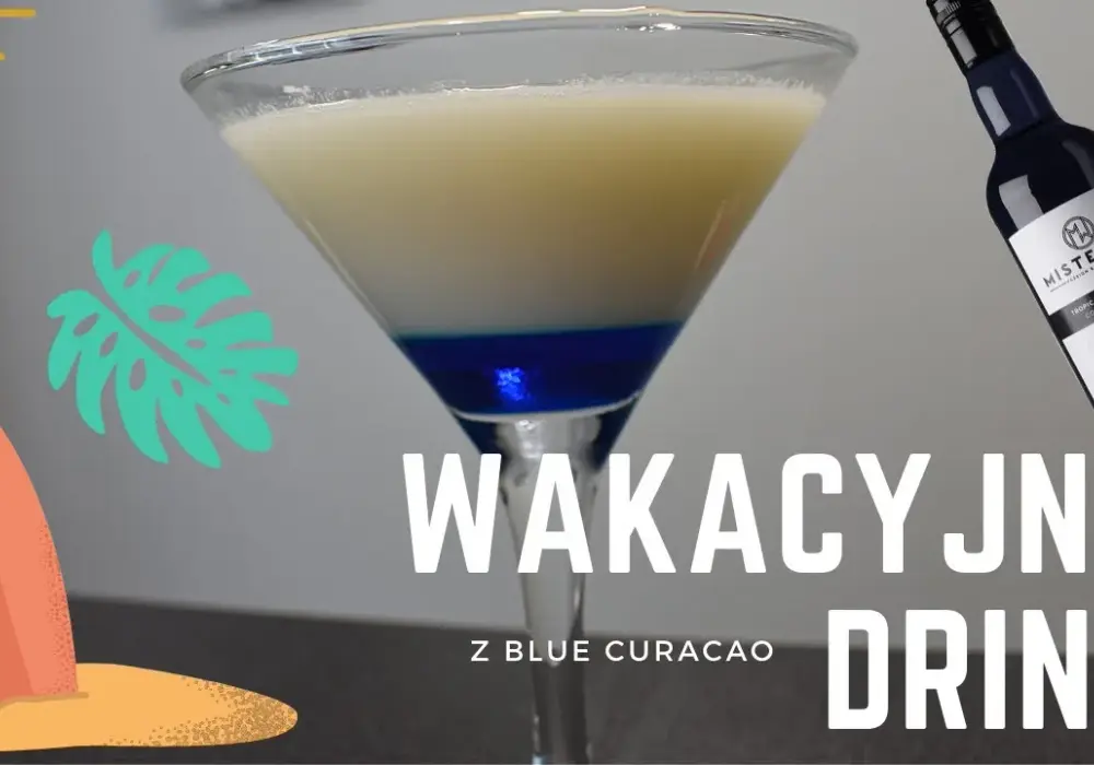 Pyszny drink z sokiem bananowym i blue curacao, który musisz spróbować