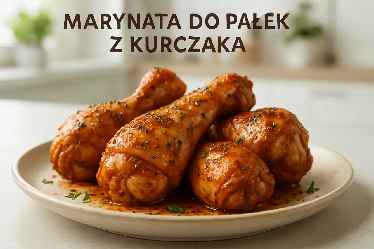 Soczyste pałki z kurczaka w marynacie, gotowe do pieczenia w piekarniku. Idealne na obiad!